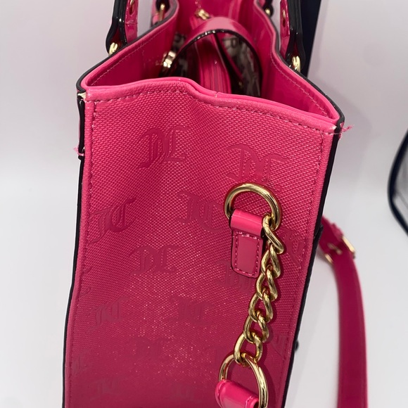 Juicy Couture Nailed it Tote Crossbody Bag and Wallet Hot Pink - Picture 6 of 12